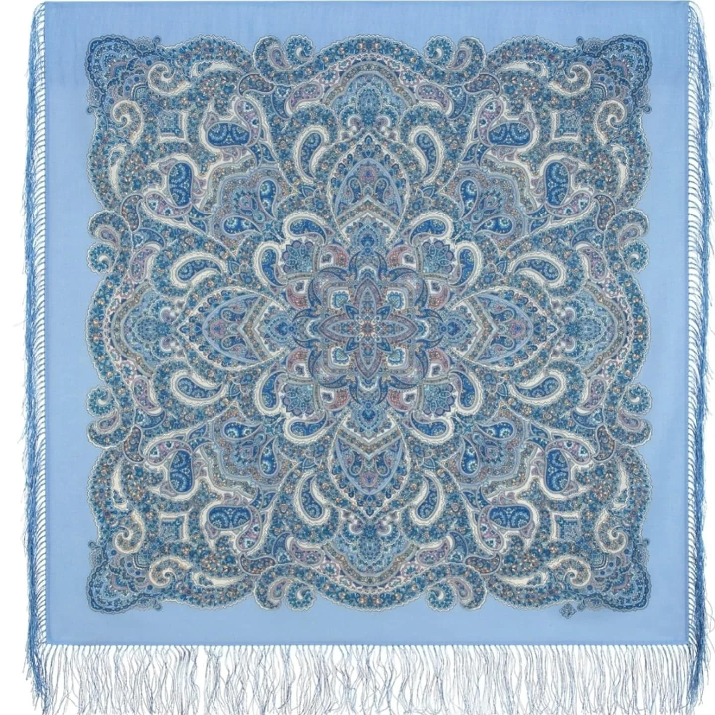 Shawl Wool "Blue Paradise"