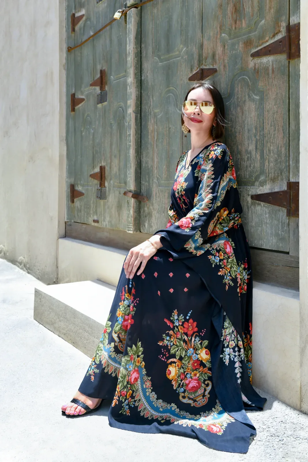 Kaftan Black Floral