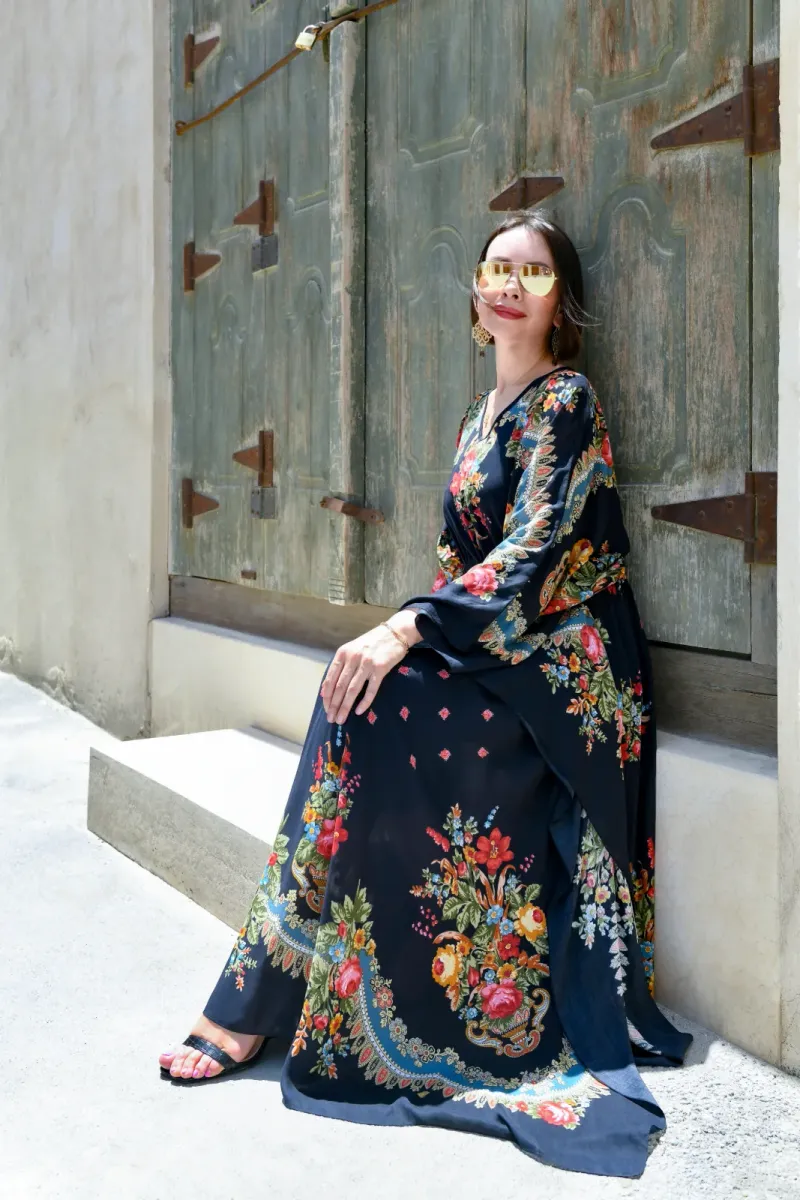 Kaftan Black Floral