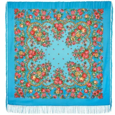 Shawl Floral Wool  "Darling"