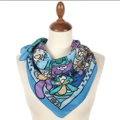 Scarf " Cats in March"